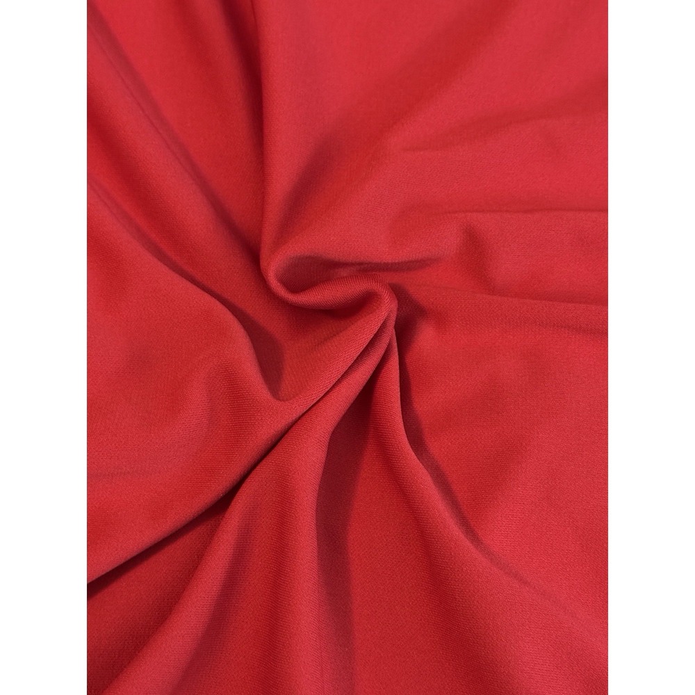 New vintage Red Stretchy Fabric Approx 34" x40" solid color remnant